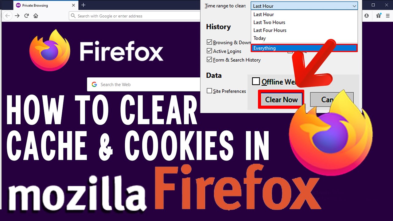 clear cache and cookies on firefox for mac